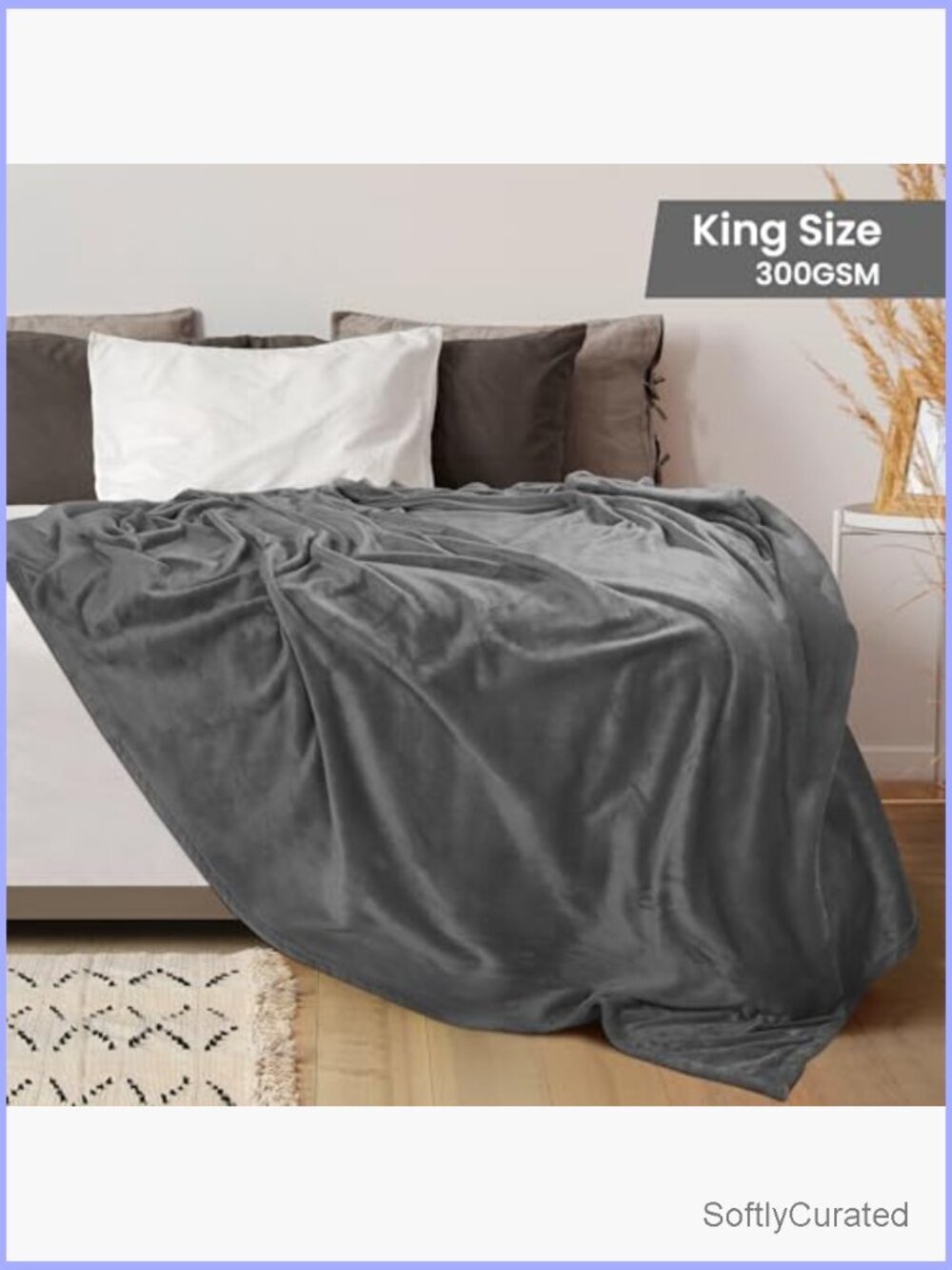 King Size Fleece Blanket Ultra Soft Microfiber All Season Warm Lightweight - Picture 3 of 7